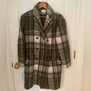 Ba&sh Plaid Pea Coat